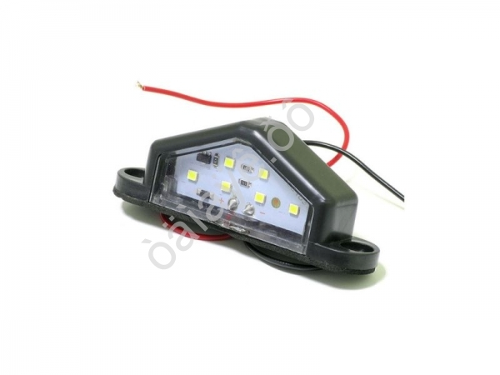Подсветка номерного знака Белая 6 LED 12-30v 76мм Черная а061адс