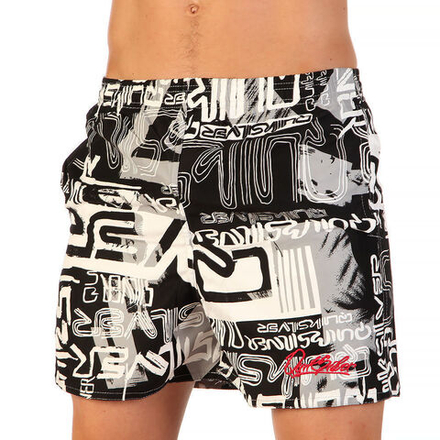 Мужские шорты серые с принтом QuikSIlver