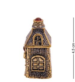 AM-3543 Наперсток «Домик Каменный» (латунь, янтарь)