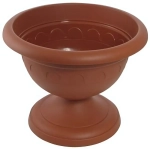 Вазон низкий пластиковый 1,1л d-18см «Колывань» терракот С143Т