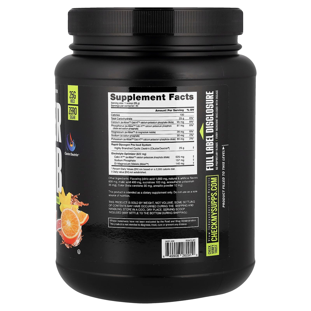 NutraBio, Super Carb, апельсин и манго, 841 г (1,9 фунта)