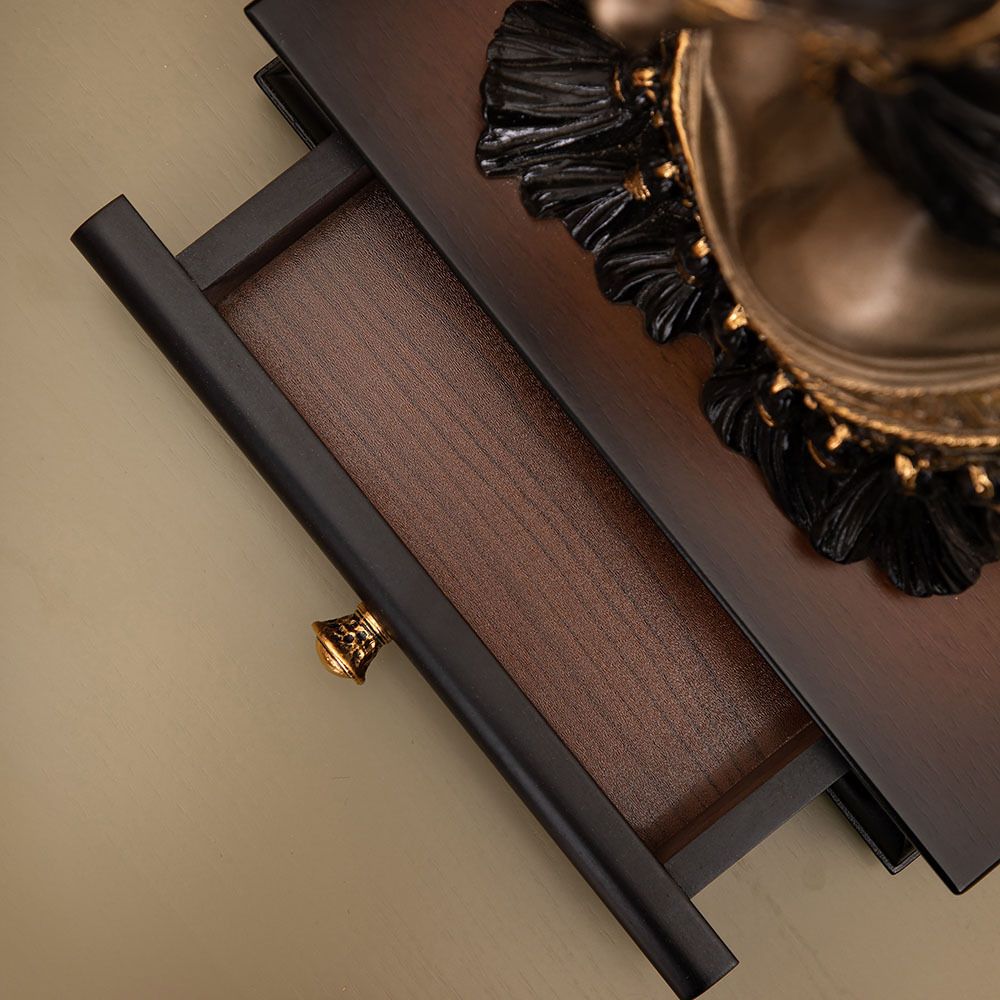 Настольная лампа с бюро Лошадь императора Бронза с абажуром 38 Мокко