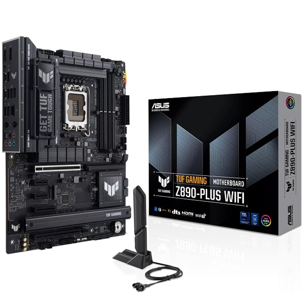 Материнская плата ASUS TUF GAMING Z890-PLUS WIFI (LGA1851/Z890/4xDDR5/2xPCI-Ex16/4xM.2/BT/WI-FI/DP/HDMI/ATX)