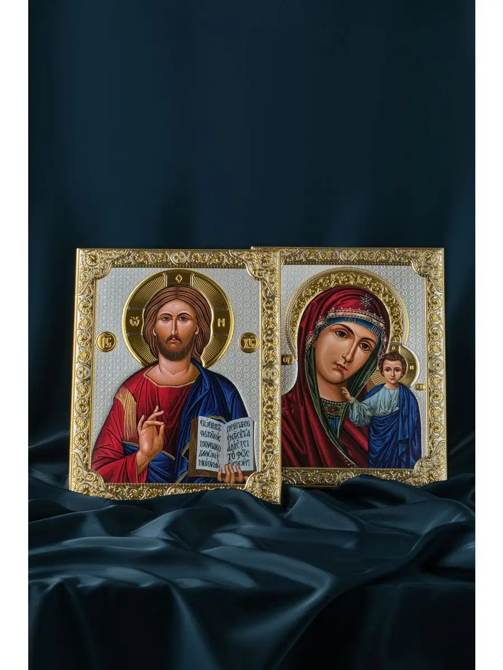 Спаситель Казанская БМ пара, домашний иконостас  125х165 2 шт.