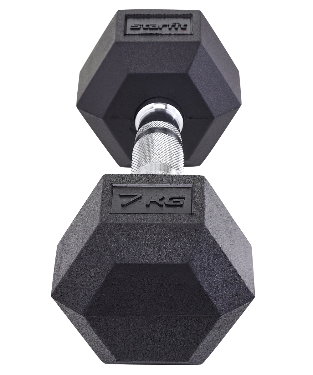 Гантель гексагональная DB-301 7 кг, обрезиненная, черный