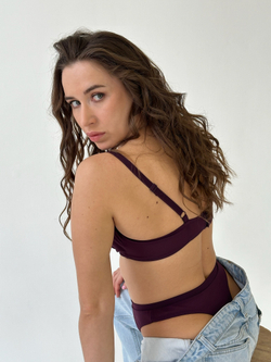 Бюстгальтер Кристи с косточками из двухслойной сетки итальянская слива