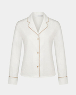 Пижама Белая 1 (рубашка с длинным рукавом + брюки)