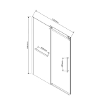 Душевая дверь Como Soft VDS-1CS130CLB, 1300, черный, стекло прозрачное, , шт