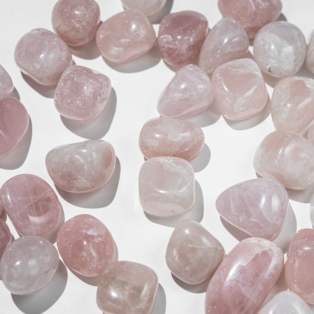 Камни натурального розового кварца, 26-41мм