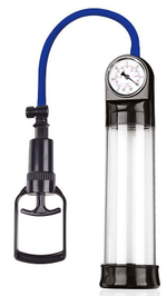 Прозрачная вакуумная помпа Sex Expert с манометром (Цвет: прозрачный)