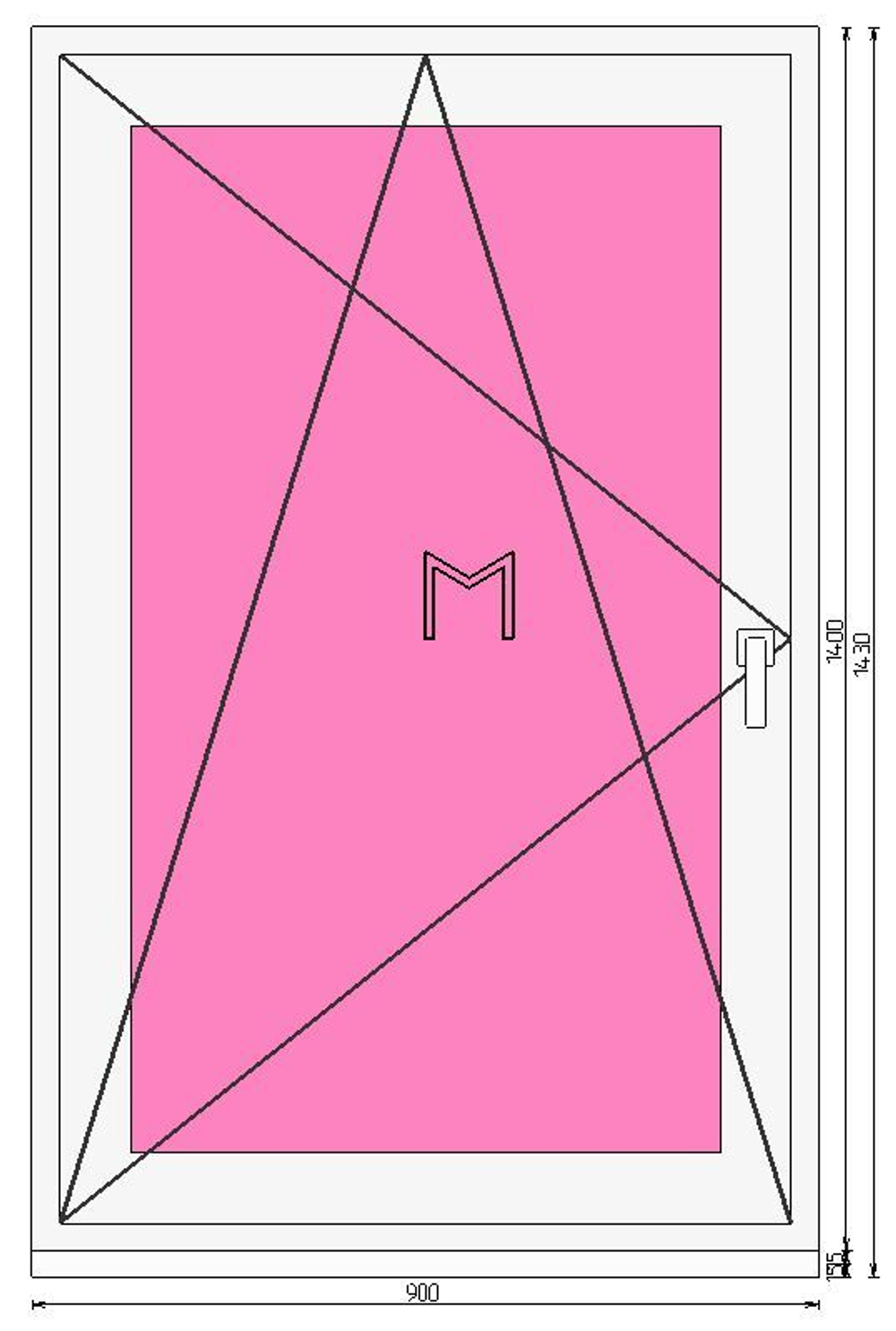 Пластиковое окно 1400 х 900 ТермА Эко + Москитная сетка