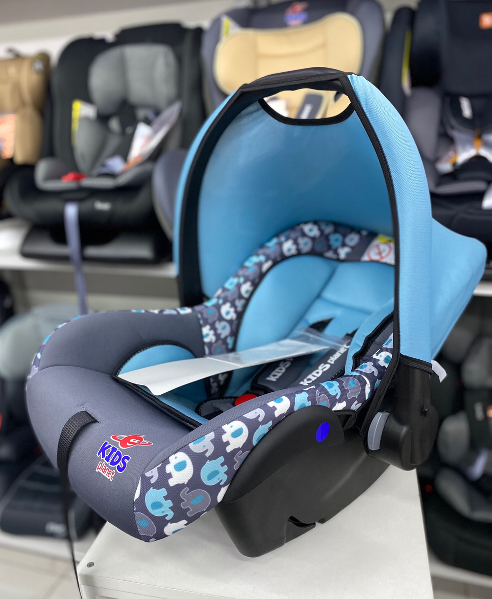 ДУУ KIDS PLANET-SIGER Luna, лазурные слоны  люлька 0-13, шт