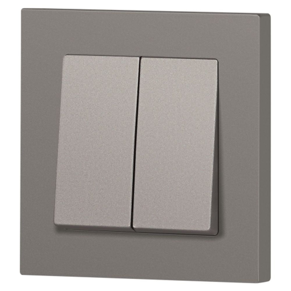 Выключатель Intro Accent 6-104-09 двойной, 10А-250В, IP20, СУ, AL/CU, титан | Intro