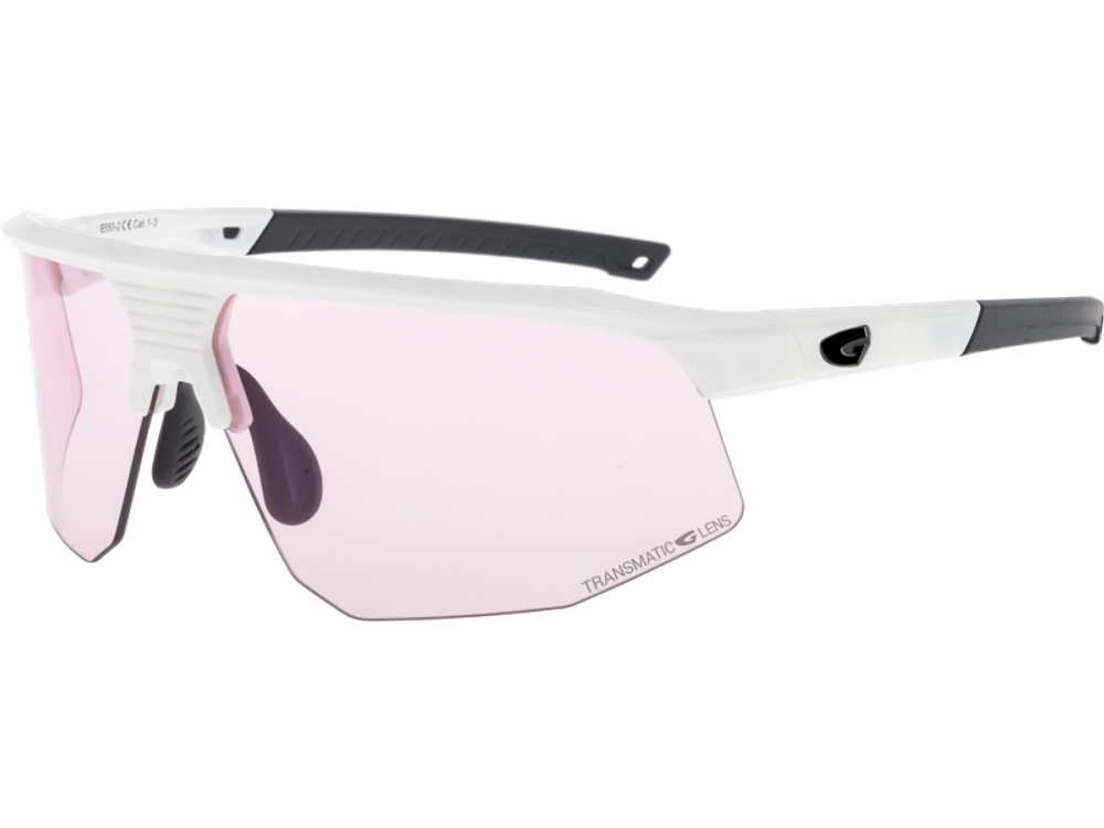 Спортивные очки GOG Kilo / White-Black / Photochromic Pink-Smoke Lens