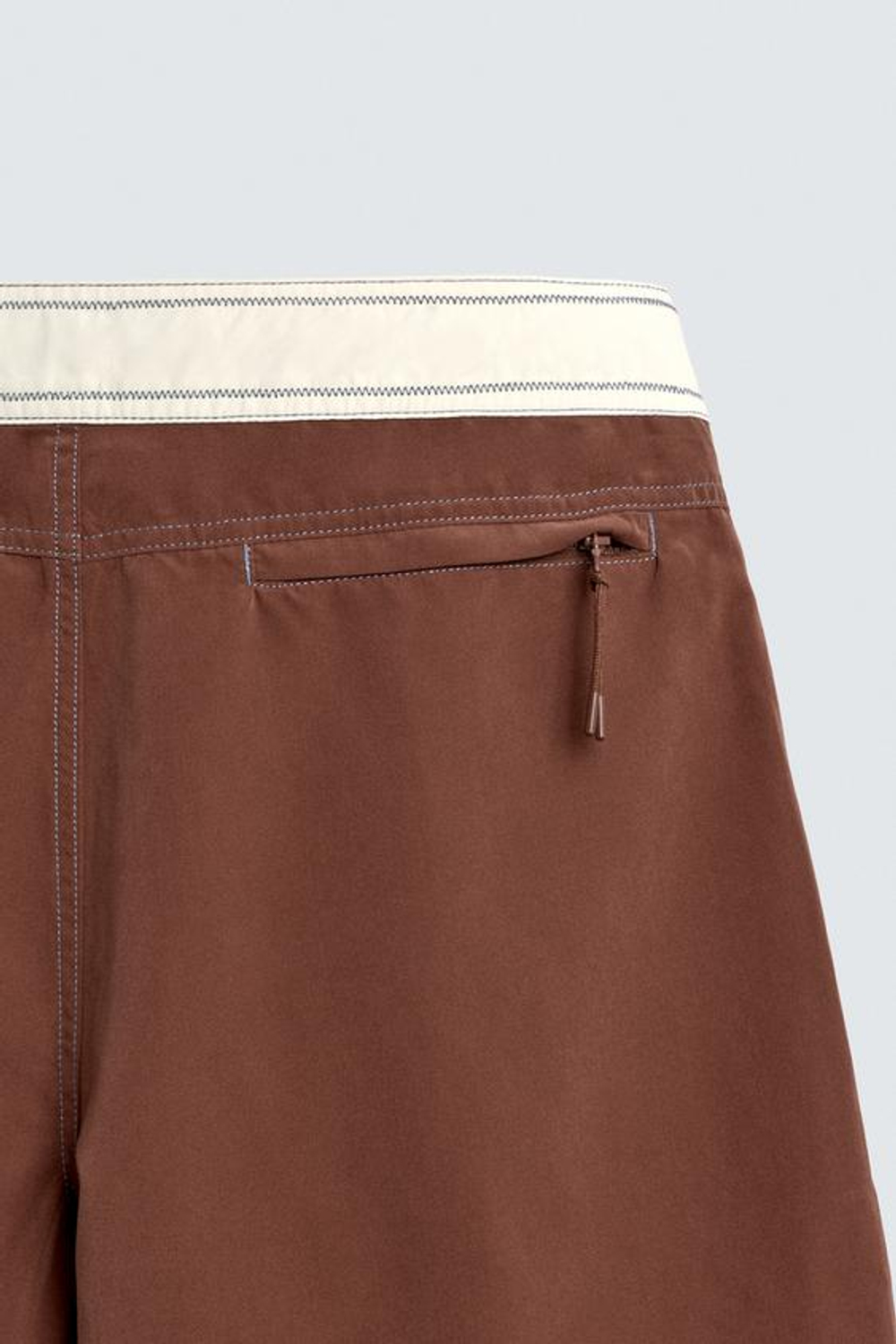 ZARA X PUKAS SURF ДЛИННЫЕ ПЛАВКИ С ПОЛОСАМИ, КОРИЧНЕВЫЙ