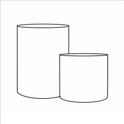 Кашпо, коллекция Concrete (Midnight), форма CYLINDER