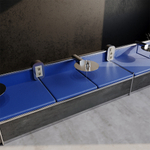 Рамка стеклянная VOLTUM S70 на 3 поста, (шелк, стекло)