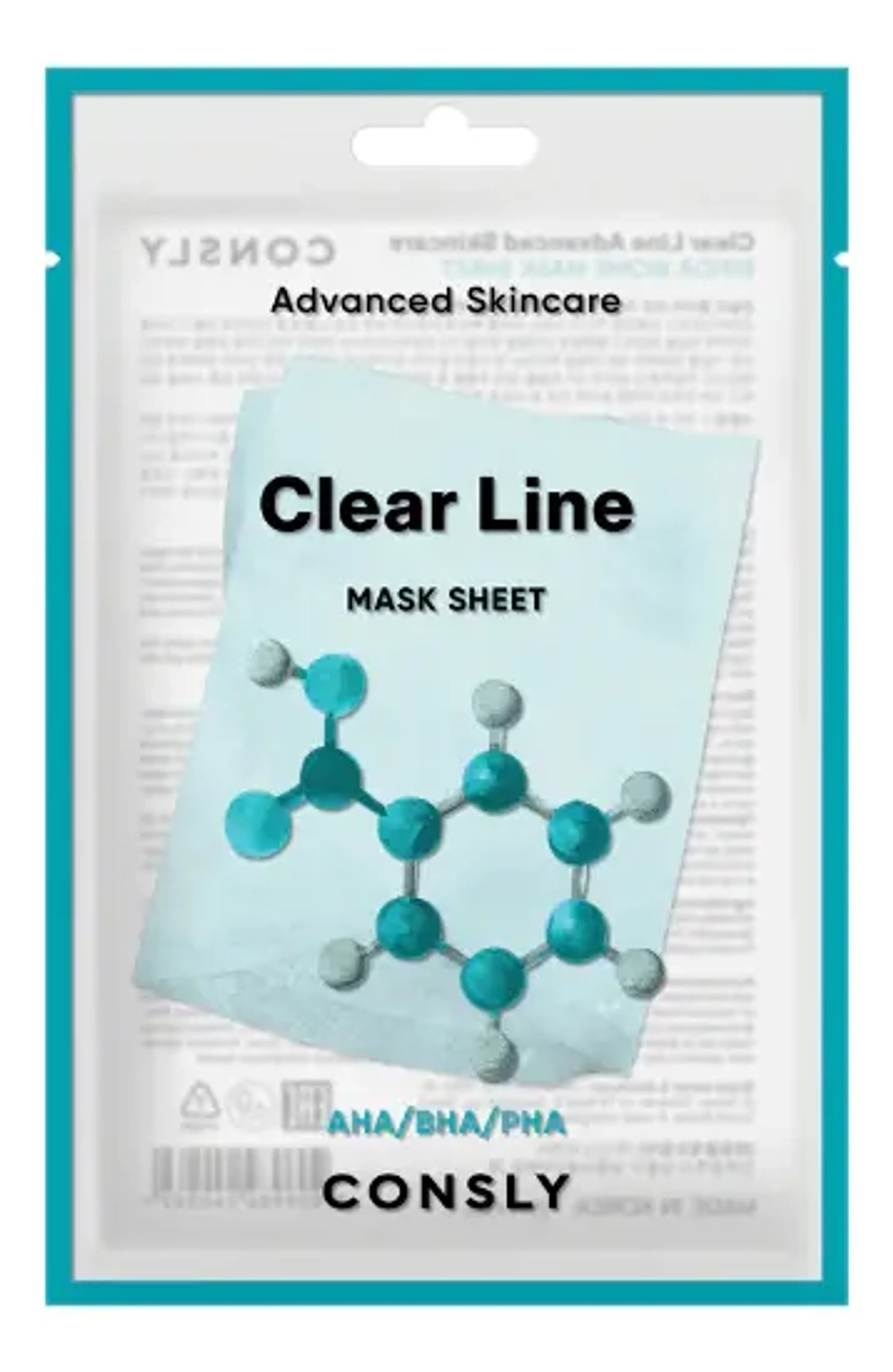 Тканевая маска с фруктовыми кислотами CONSLY Clear Line Advanced Skincare Fruit Acid Mask Sheet