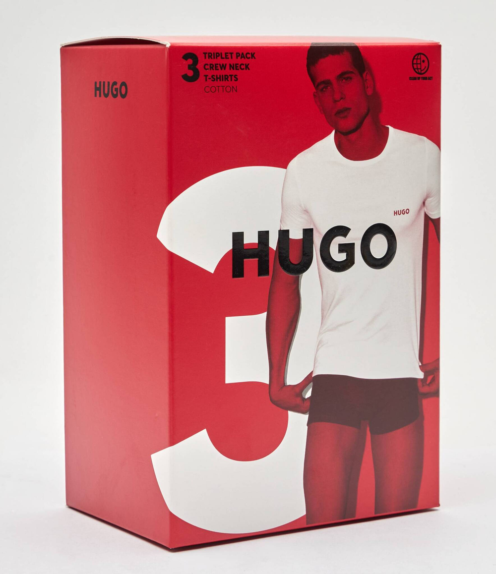 Футболка 3шт. Hugo Bodywear - черный(50480088)