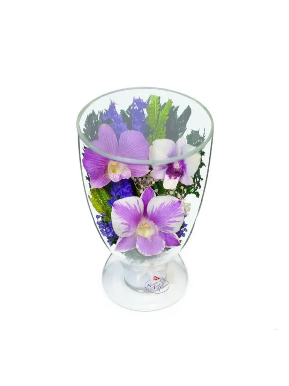 натуральные цветы в стекле, вакуум 04.09