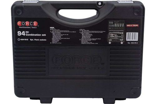 4941R-5 1/4" и 1/2" Набор инструмента с 6-ти гран.головками (94пр) Force