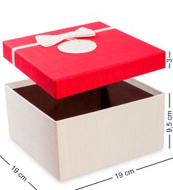 WF-32-A Набор коробок из 3шт «Прямоугольник» цв.бел./красн.