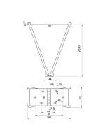 Опора-ножка для трансформации дивана Вяз 310, 1 шт