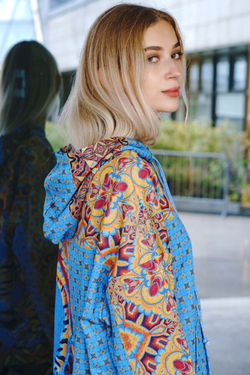 Худи "Танец тигра с драконом", по мотивам традиционного вьетнамского лубка