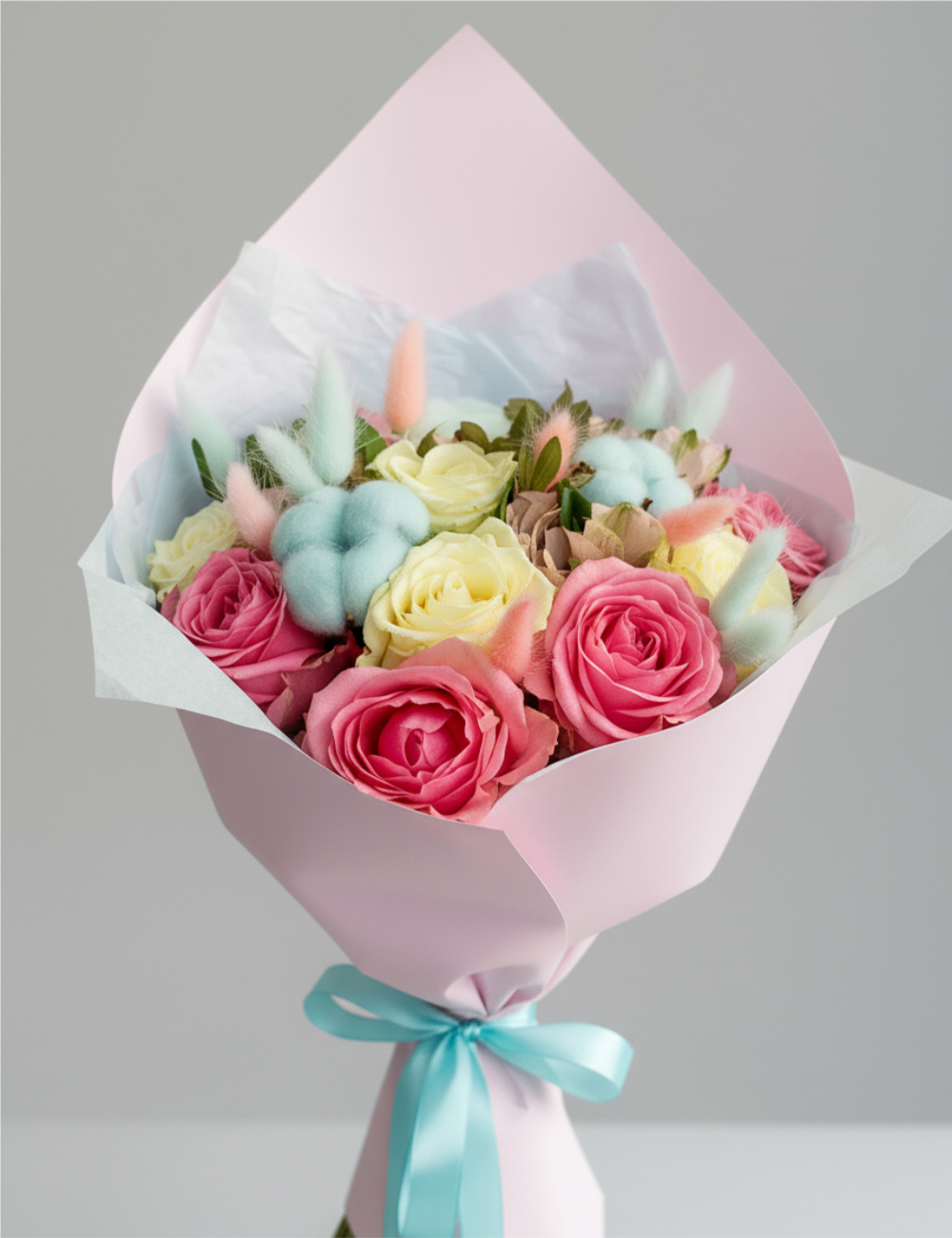 Букет с хлопком Афродита