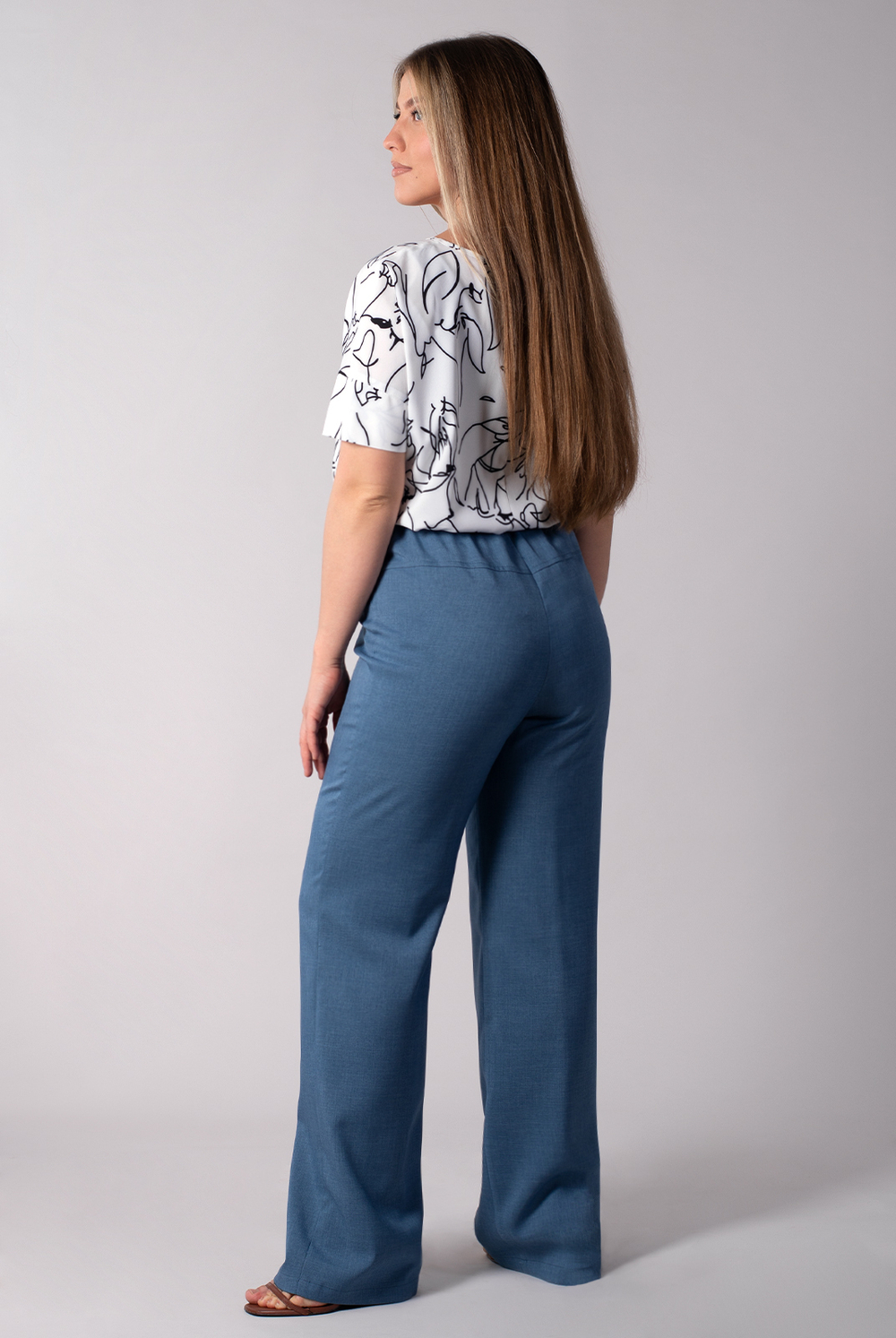 Брюки женские 3667зпа, голубой деним #479ГД023667зпа