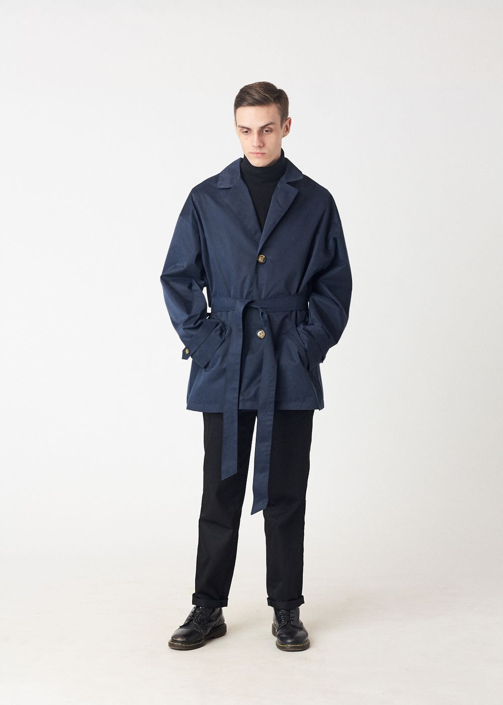 Плащ Короткий FOS Синий Мужской