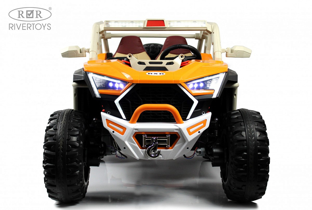 Детский электромобиль RiverToys E001EE оранжевый
