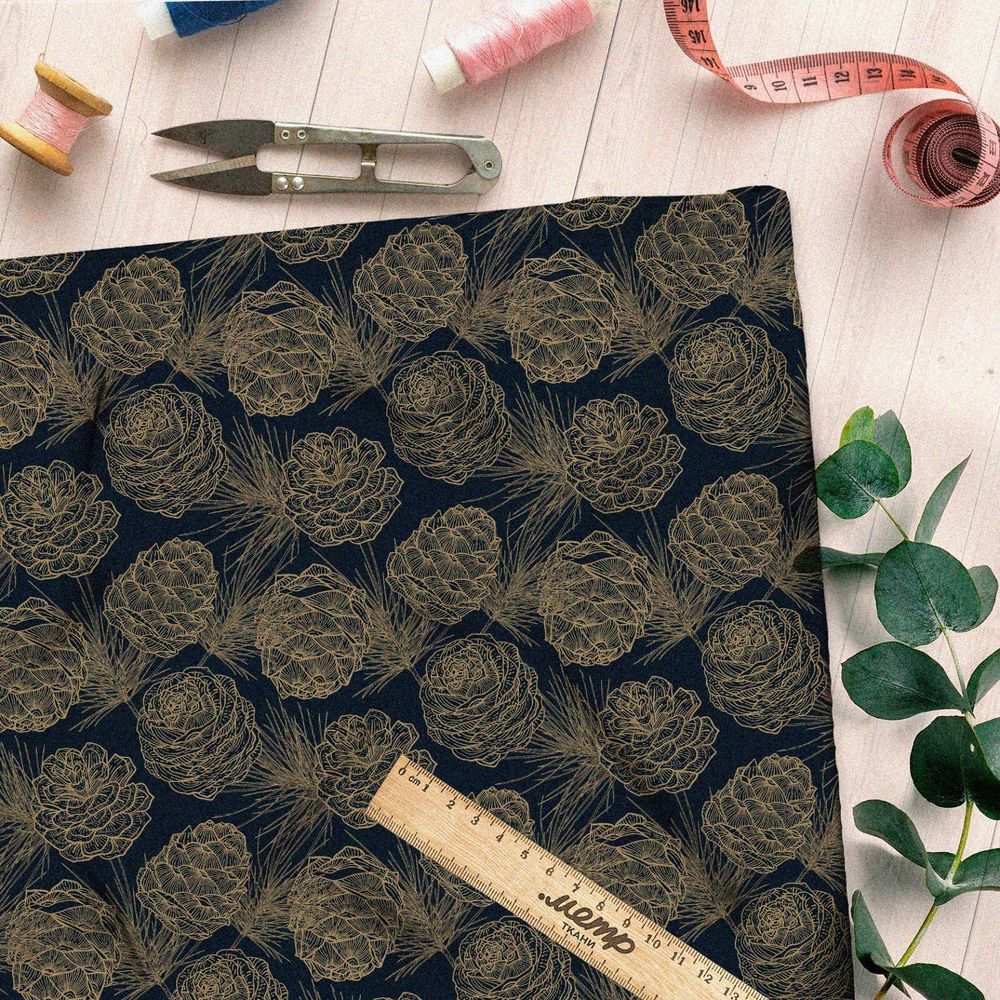 Ткань оксфорд 600 шишки в стиле паутинка