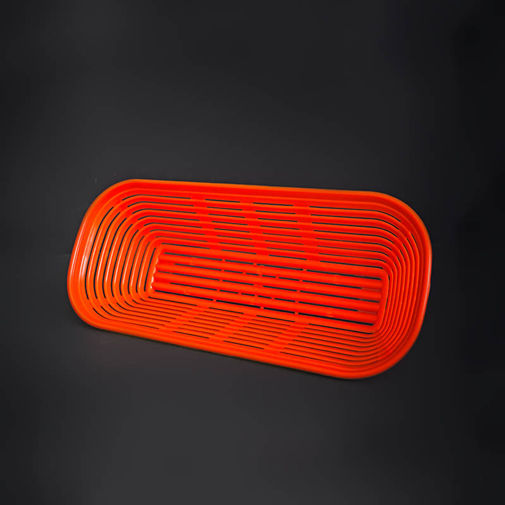 Прямоугольная пластиковая корзина для расстойки, 35×15×9 см, до 1500 г теста