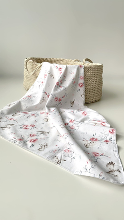 Комплект Фланелевая пеленка (лесная поляна) и два платочка