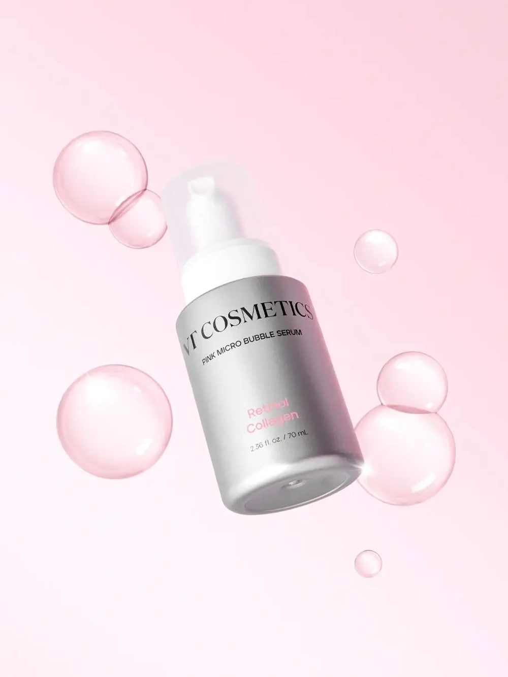 VT Cosmetics Пузырьковая сыворотка с ретинолом и коллагеном Retinol Collagen Pink Micro Bubble Serum 70 мл