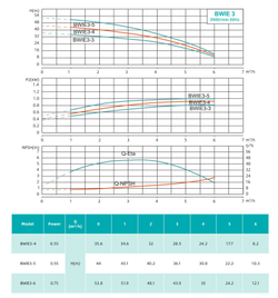 Горизонтальный многоступечатый центробежный интеллектуальный частотно-регулируемый насос с интегрированным частотным преобразователем серии BWIE, Shimge (до +120°C)