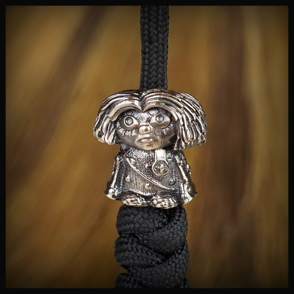 Темлячная бусина "Домовенок" для ножей , бронза