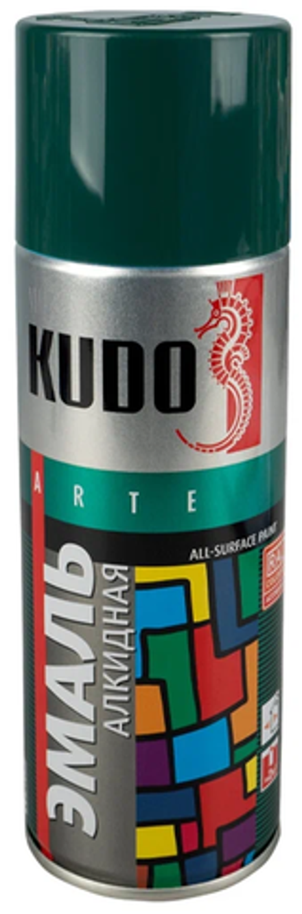Эмаль алкидная темно-зеленый KU-1007 (0,52л) KUDO