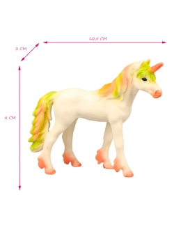 Набор фигурок животных Мир фэнтези Семья белых единорогов с зеленой гривой 2 шт