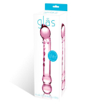 Стеклянный двухголовый фаллоимитатор с массажными точками