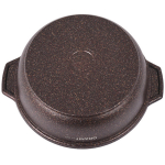 Кастрюля-жаровня 5л диаметром 28см со стекл. крышкой, АП линия «Granit ultra» (red)