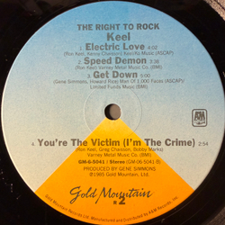 Виниловая пластинка Keel ‎– The Right To Rock LP