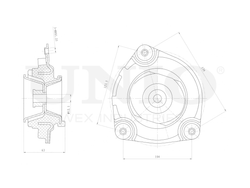 Опора амортизатора передняя правая UNIO RMP-13048