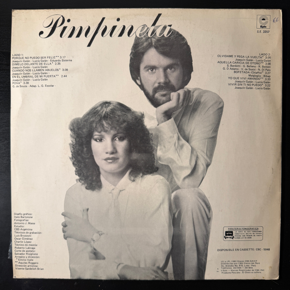 Pimpinela ‎– Pimpinela (Перу 1982г.)