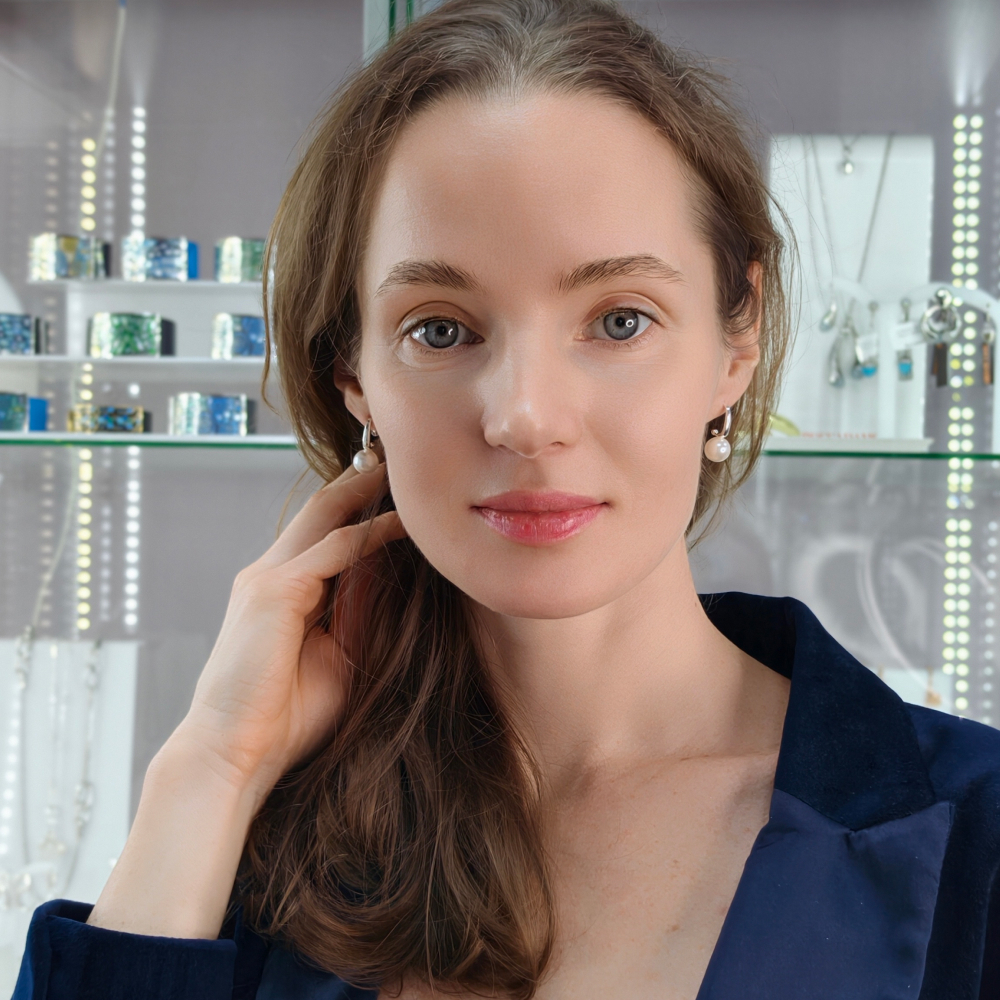 Серьги Fiore Luna WHITE PEARL ABE29654-02 S