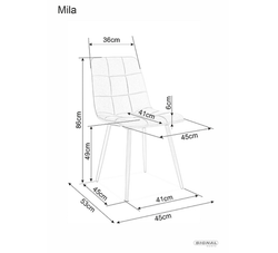 Стул SIGNAL MILA Velvet Bluvel 78 зеленый/черный мат