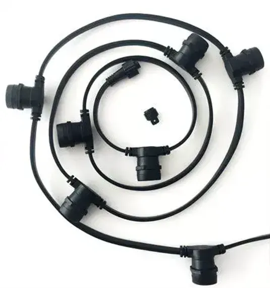 Световое украшение Белт-лайт 50 м., 220V, 125 ламп, чёрный провод, Rich LED (RL-BL2-50M-125-B)