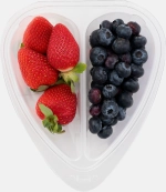 Ягодный микс Сердце клубника + голубика