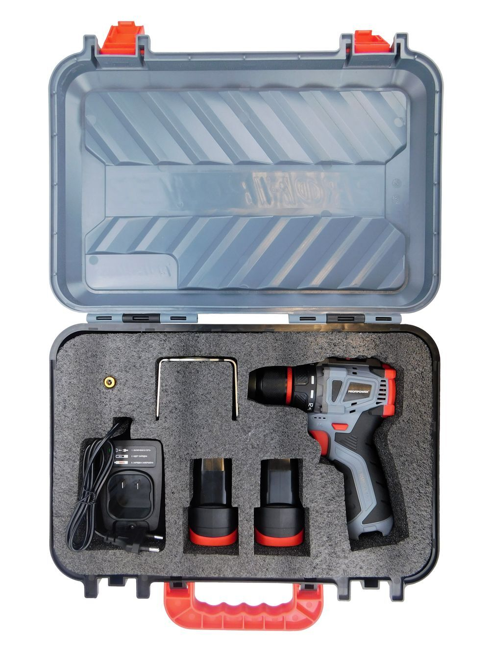 Аккумуляторный бесщеточный шуруповерт PROFIPOWER BL-161(16В,40Нм,Li-ion 2шт,2.0Ач,поясная клипса, бита-магнит, 2 скорости,0.8-10мм,З/У,в кейсе)